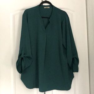 Emerald Green Long Sleeve Blouse